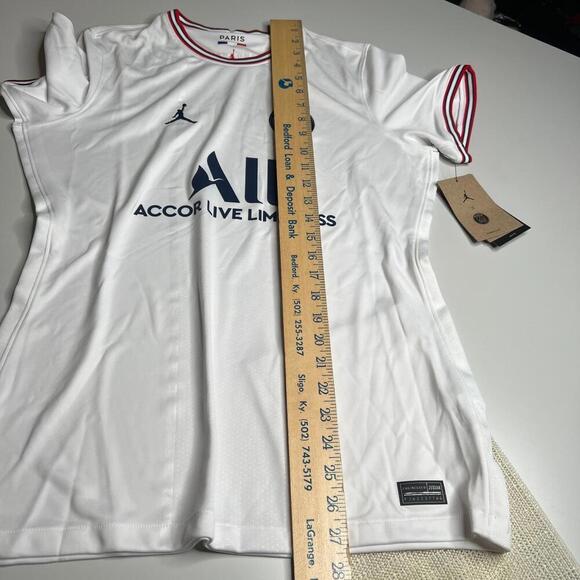 PSG Paris Saint-Germain Jordan Away Jersey Women’s L White DH7474-101 NWT - Picture 2 of 9